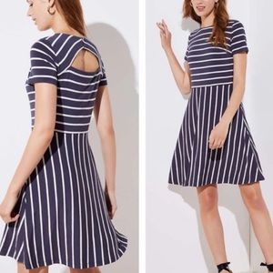 LOFT Striped Open Back Dress